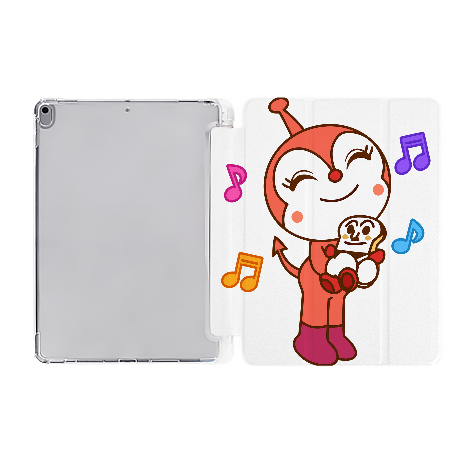 （画像用） アンパンマン Anpanman IPad ケース ペン収納付き 三つ折りスタンド PUレザー×シリコン 対応機種9.5/10.5/10.9インチ